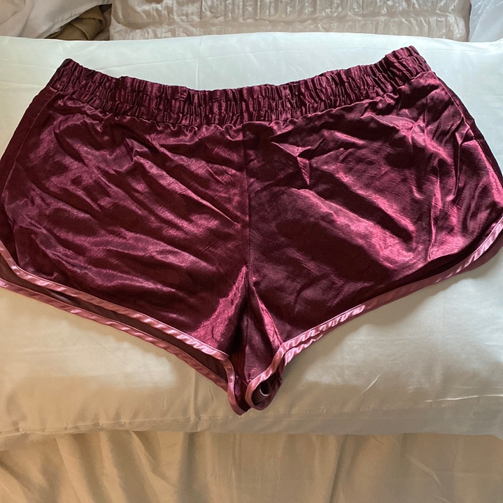 Victoria secret sleeping velvet shorts